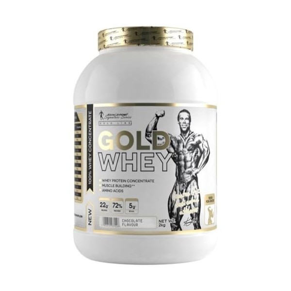 Kevin Levrone GOLD Whey Protein Concentré de protéines de lactosérum 2000 g pour le développement musculaire et la régénérati