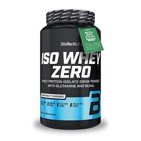 BioTechUSA Iso Whey ZERO, Lactose, Gluten, Sugar FREE, Premium Whey Protein Isolate, 908 g, Black biscuit