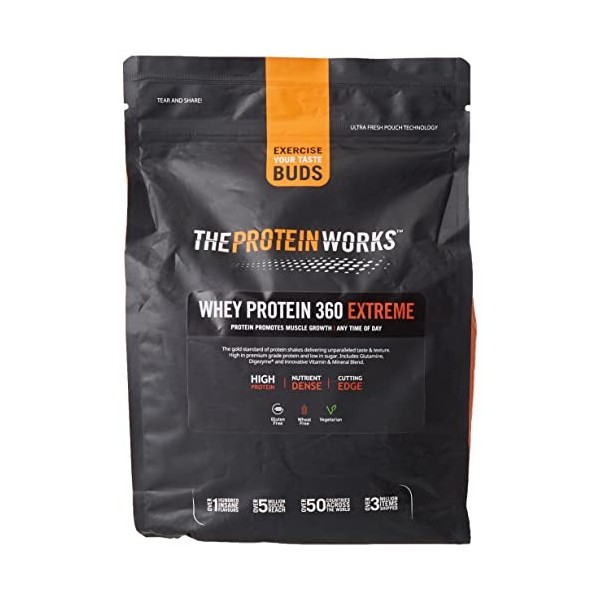 Protein Works - Protéine Whey 360 Extrême | Premium Whey Shake | Apport protéinés | Protéines haut de gamme | 34 Servings | B