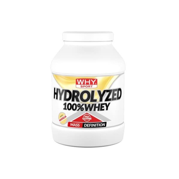 WHY SPORT HYDROLYZED 100% WHEY - Protéines Whey - Protéines isolées - avec ENZYME COMPLEX et SWEET COMPLEX - Goût vanille - 7