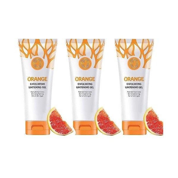 Orange Exfoliatings Whitening Gel | Exfoliant Profond Blanchissant | Orange Exfoliatings Gel Scrub Face Body Skin | Exfoliate