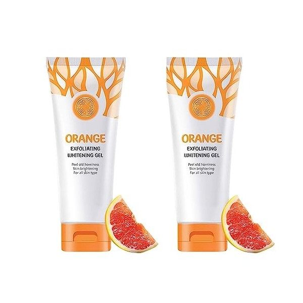 Orange Exfoliatings Whitening Gel | Exfoliant Profond Blanchissant | Orange Exfoliatings Gel Scrub Face Body Skin | Exfoliate