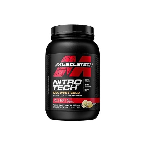 MuscleTech Nitro-Tech 100% Whey Gold, French Vanilla Cream EAN 631656260090 - 908g