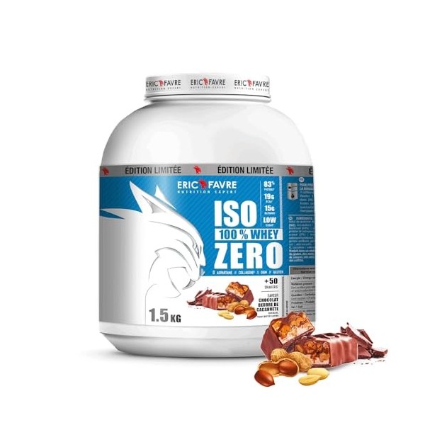 ISO WHEY ZERO 100% Pure Whey Protéine Isolate Savoureuse, Prise de Masse Musculaire - Assimilable Rapidement - Laboratoire Er