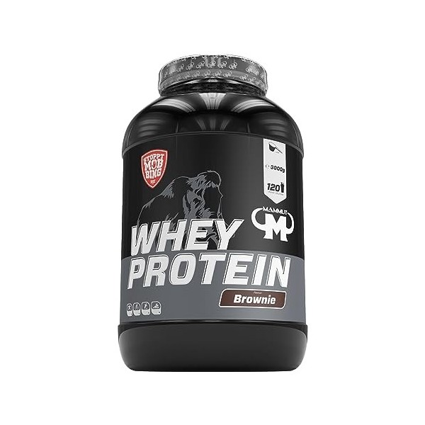 Mammut Nutrition Whey Protein, Brownie, petit-lait, protéines, shake de protéines, 3000 g