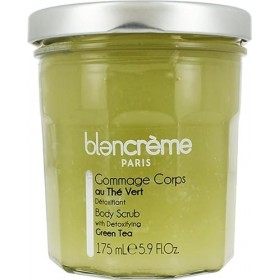 Blancrème Gommage Corps Peau Sensible au thé vert Matcha 175ml - Body Scrub 96% naturel Made in France - Exfoliant et Détoxif