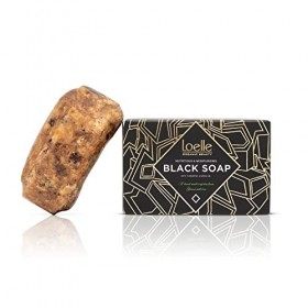 Loelle - Savon Noir Africain Constitué de Matières Premières Naturelles - Barre de Savons Bio Solide - Corps, Visage et Cheve