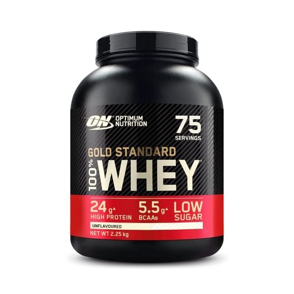 Optimum Nutrition Gold Standard 100% Whey, Poudre de Protéines pour la Construction et la Récupération Musculaire, avec Gluta