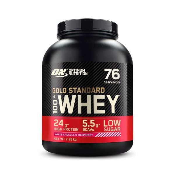 Optimum Nutrition Gold Standard 100% Whey, Poudre de Protéines pour Construction et Récupération Musculaire, avec Glutamine, 