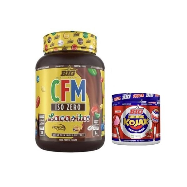 BIG CFM ISO Zero 1 kg Lacasitos protéine isolée + Creabig 200 g Kojak Creapure BIG