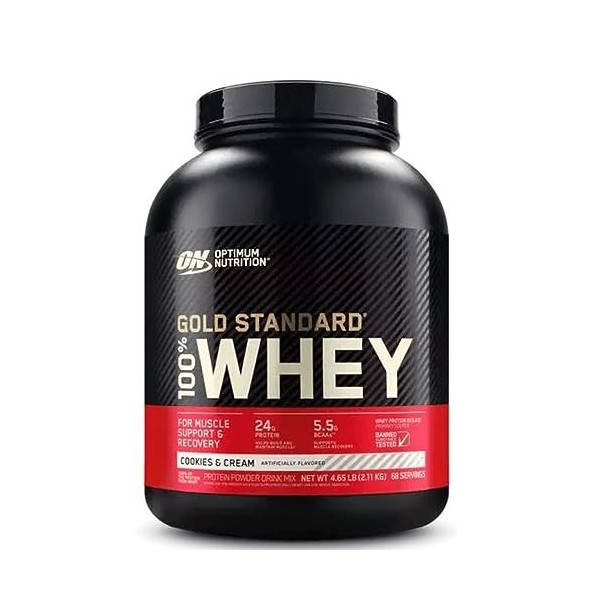 Optimum Nutrition Proteína On 100% Whey Gold Standard 5 Lbs 2,27 Kg Sabor Cookies-Cream