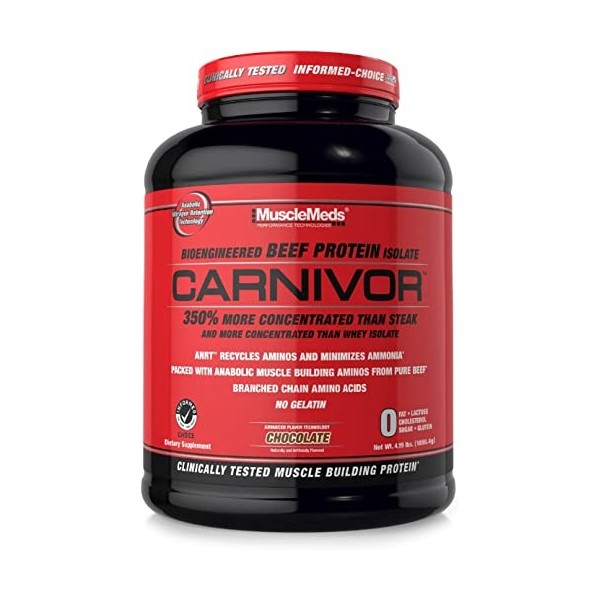 MuscleMeds-Carnivor 4.19 lbs Chocolate, 100% Beef PROTEIN