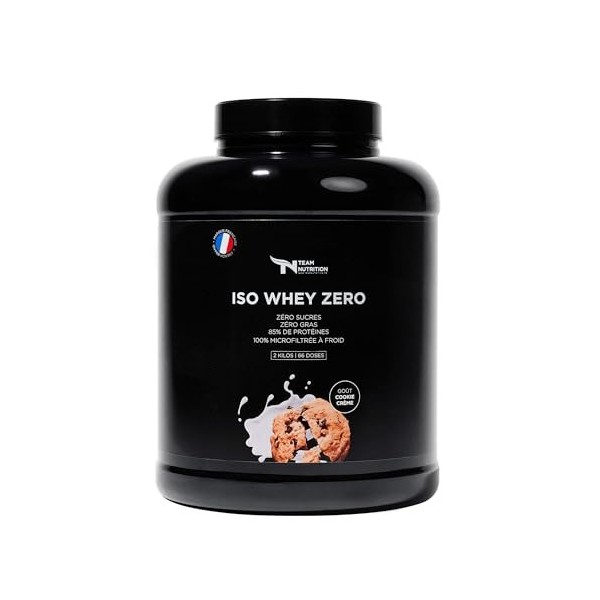 ISO WHEY ZERO | 85% de Protéines | Micro-Filtrée à Froid | Riche en Acides Aminés | Sans Sucres | Musculation & Sèche | Team 