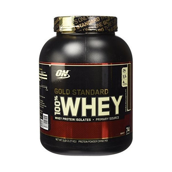 Optimum Nutrition 100 % Whey Gold Standard, Double Rich Chocolat, 5 Pound by Optimum Nutrition