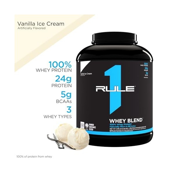 Rule One R1 Whey Blend, Vanilla Ice Cream - 2240g