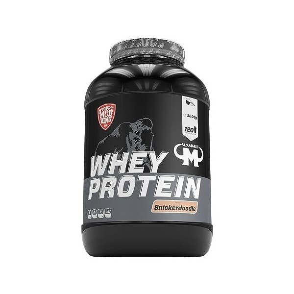 Mammut Nutrition Whey Protein, Biscuit vanille et cannelle, petit-lait, protéines, shake de protéines, 3000 g