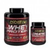 100 % Whey Protein King Nutrition Protéine 80 % Choco blanc, 2270 g + créatine 500 g 