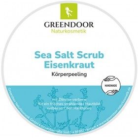Greendoor Sel De Mer Gommage Verveine, Peeling sans Plastique, Cosmétique naturelle