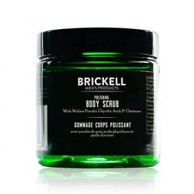 Brickell Mens Gommage corporel polissant pour hommes, exfoliant corporel naturel et biologique pour éliminer la saleté, prév