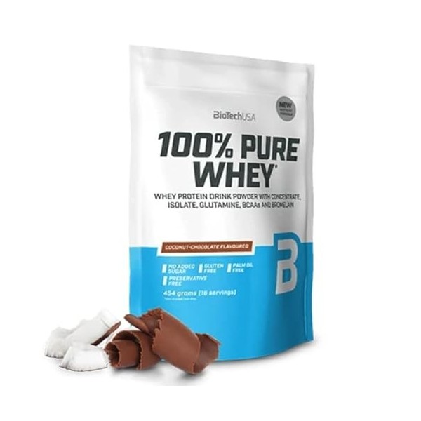 Biotech USA 100% Pure Whey Chocolat Noix de Coco 454 g