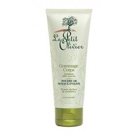 Le Petit Olivier - Gommage Corps - Poudre de Noyaux dOlive - Exfoliants 100% Naturels - Fabriqué en France - Tube 200 ml