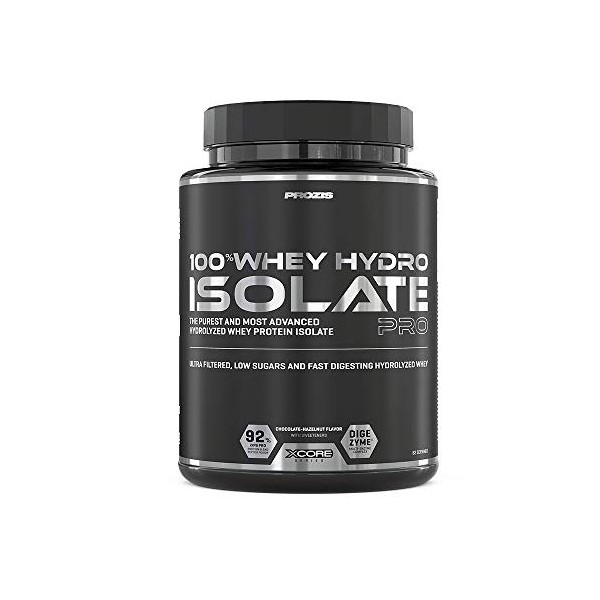 Prozis 100% Whey Hydro Isolate Pro SS Mélange de Protéines 2000 g Chocolate-Hazelnuts