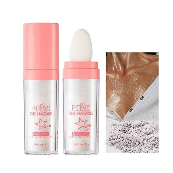 Highlight Poudre Tapotante,Corps Surligneur Poudre Stick,Surbrillance Poudre Visage,Makeup Stick Highlight,Bâton de Poudre à 