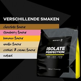 Body&Fit Isolate perfection - Isolat de Whey Protein en Poudre - Pot de 4KG - Goût: Banane