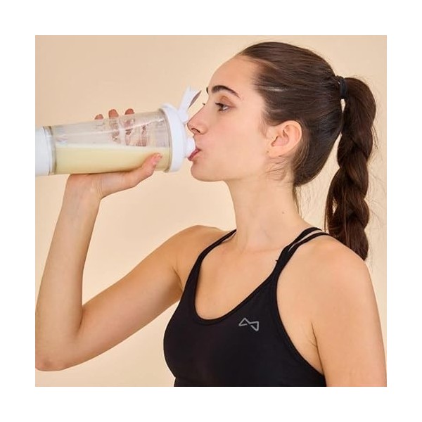 STORMIX - Shaker éléctrique｜Mélangeur Haute Qualité, Texture Onctueuse｜Préparation Homogène pour protéines,pré workout｜Conten