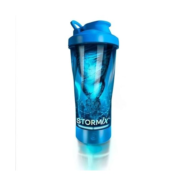 STORMIX - Shaker éléctrique｜Mélangeur Haute Qualité, Texture Onctueuse｜Préparation Homogène pour protéines,pré Workout｜Conten