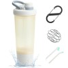 SXQLYH Bouteille shaker de protéines, de nutrition, 500 ml, avec boîte de rangement de 150 ml, avec boule mélangeuse en acier