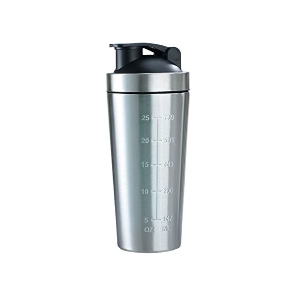 Shaker protéiné en acier inoxydable 500 ml/750 ml | Bouteille deau portable en acier inoxydable | Shaker de protéines anti-f