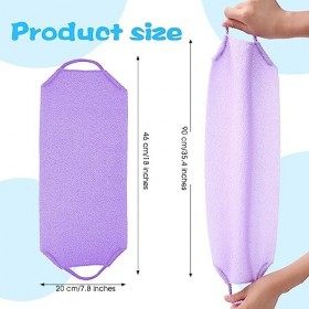 Lusofie 2 Pièces Serviette de Bain Gommage Exfoliant Dos Gommage Corps Etendu Serviette Gommage Exfoliant Naturel Gommage Ave