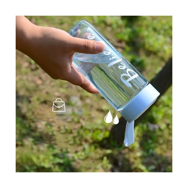 TIAOWU Tasse à eau portable en plastique de 600 ml pour couple capacité Bouteille deau de sport Bouteille deau froide Anti-