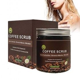 Gommage Visage Corps Exfoliant Naturel pour le Corps Gommage au Café Exfoliante pour le Visage Corps Nettoyage du Sel de la M