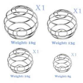 FLYGRRIV Shaker avec boule, boule de mélange, lot de 4 shakers en acier inoxydable, boule mélangeuse pour poudre protéinée, p