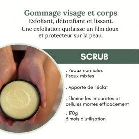 LES HUILETTES - Gommage Exfoliant SCRUB - 100% Naturel au sucre - Exfolie Détoxifie et Lisse -Visage et Corps - Parfum unique