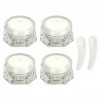 Alomejor Look Cosmétique Rechargeable Jar 4Pcs Récipient de Maquillage Compact en Plastique Durable et Portable pour Le Campi