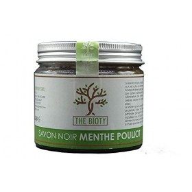 Savon Noir traditionnel pour hammam et gommage naturel du maroc exfoliant en pot de 200 G 200g : 4 Parfums Menthe Pouliot 