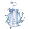 JINGAN tasse avec couvercle et paille - Bouteille deau potable 460 ml avec paille - Shaker Bottle, Protein Shake Mixer, Shak