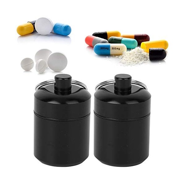 Récipient de Médecine, Récipient de Pilule Polyvalent 2PCS pour Le Camping en Plein Air