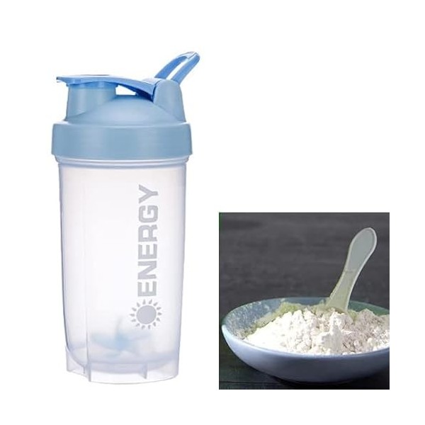 Shaker de protéines avec boule de mixage anti-fuite pour milkshake et protéines, pour boissons de sport, milkshake pour la sa