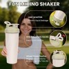 ROCKY&CHAO Shaker à protéines 900 ml pour le sport et les excursions, sans BAP, bouteille de grande capacité de 32 oz avec po