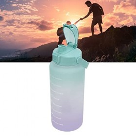 Qinlorgo 2000ml Sports Bottle Bouteille deau de vélo portable avec paille pour le camping, la randonnée, la course à pied