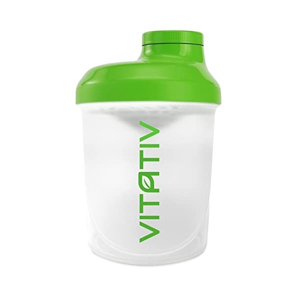 VITATIV - Gourde Shaker 300 ml, pour les sports et les activités de plein air, parfaite pour les protéines