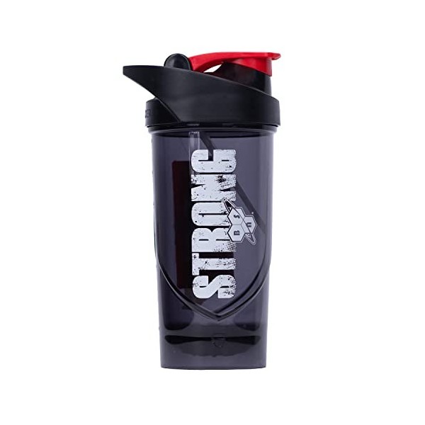 Shieldmixer Hero Pro Classic Shaker BSN Strong Black – Sans BPA – Accessoire de gym – Shaker à protéines – Gourde de fitness 