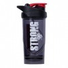 Shieldmixer Hero Pro Classic Shaker BSN Strong Black – Sans BPA – Accessoire de gym – Shaker à protéines – Gourde de fitness 