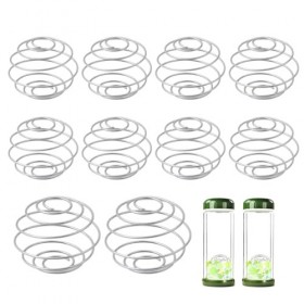 ZXUSHE 10 Pcs Boules de mélange de protéines en acier inoxydable, boules de mélange en acier inoxydable pour boissons protéin