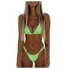 Ensemble bikini sexy pour femme - 2 pièces - Dos nu - Triangle - Tie latérale - Bikini - Sexy - Classique - Pour femme - Coul