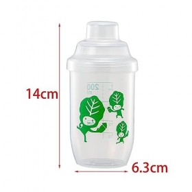 perfk Shaker Bouteille Milkshake Tasse avec Échelle Portable Étanche Multifonctionnel Mélangeur Bouteille Shaker Tasses pour 